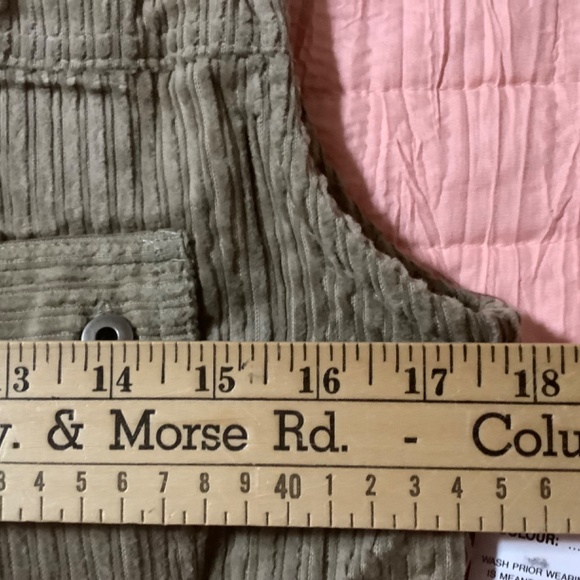 Ladies khaki corduroy button up sleeveless jumper NWT Caramba - Picture 9 of 12